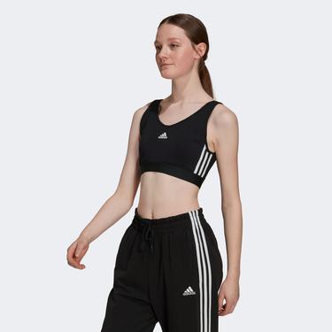  adidas Essentials 3-Stripes Kadın Siyah Antrenman Bra