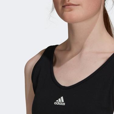  adidas Essentials 3-Stripes Kadın Siyah Antrenman Bra