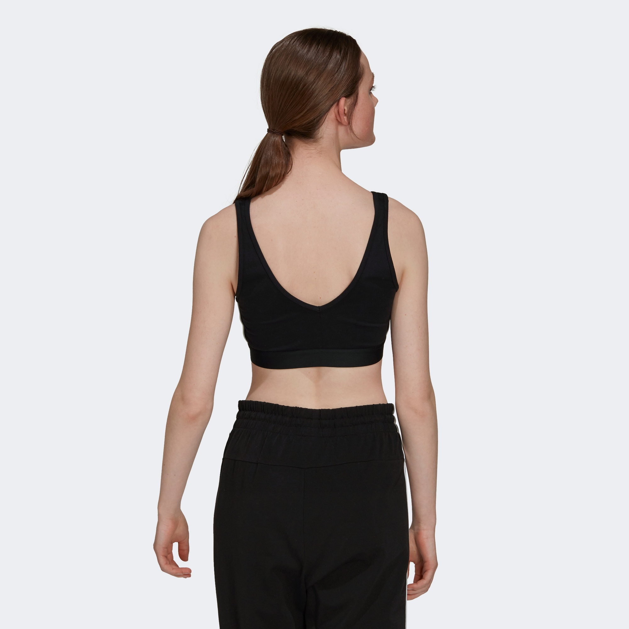 adidas Essentials 3-Stripes Kadın Siyah Antrenman Bra