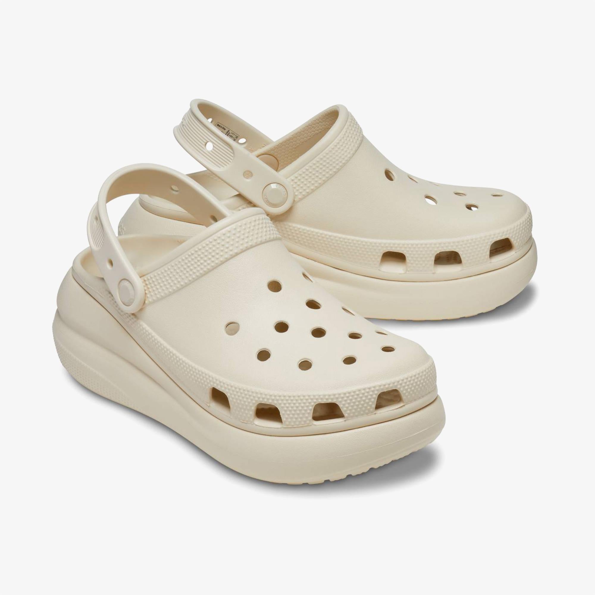 Crocs Classic Crush Kadın Krem Terlik