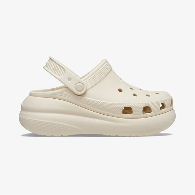  Crocs Classic Crush Clog Kadın Krem Terlik