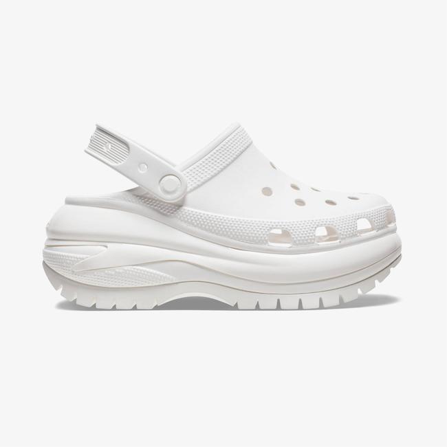  Crocs Classic Mega Crush Kadın Beyaz Terlik