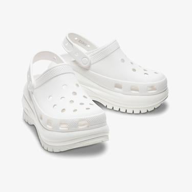  Crocs Classic Mega Crush Kadın Beyaz Terlik