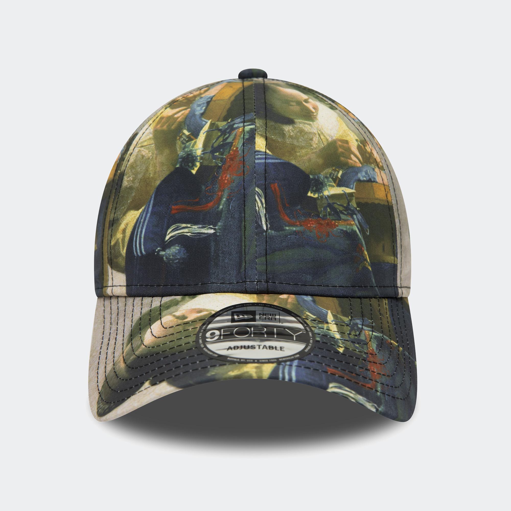 New Era Le Louvre All Over Print 9FORTY Adjustable Unisex Yeşil Şapka