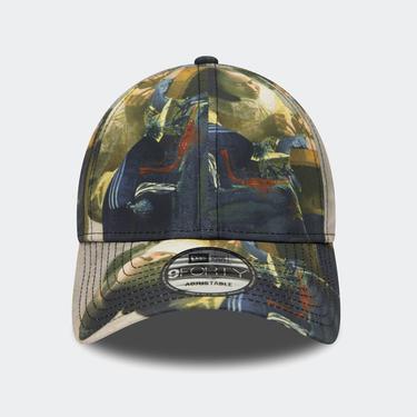  New Era Le Louvre All Over Print 9FORTY Adjustable Unisex Yeşil Şapka