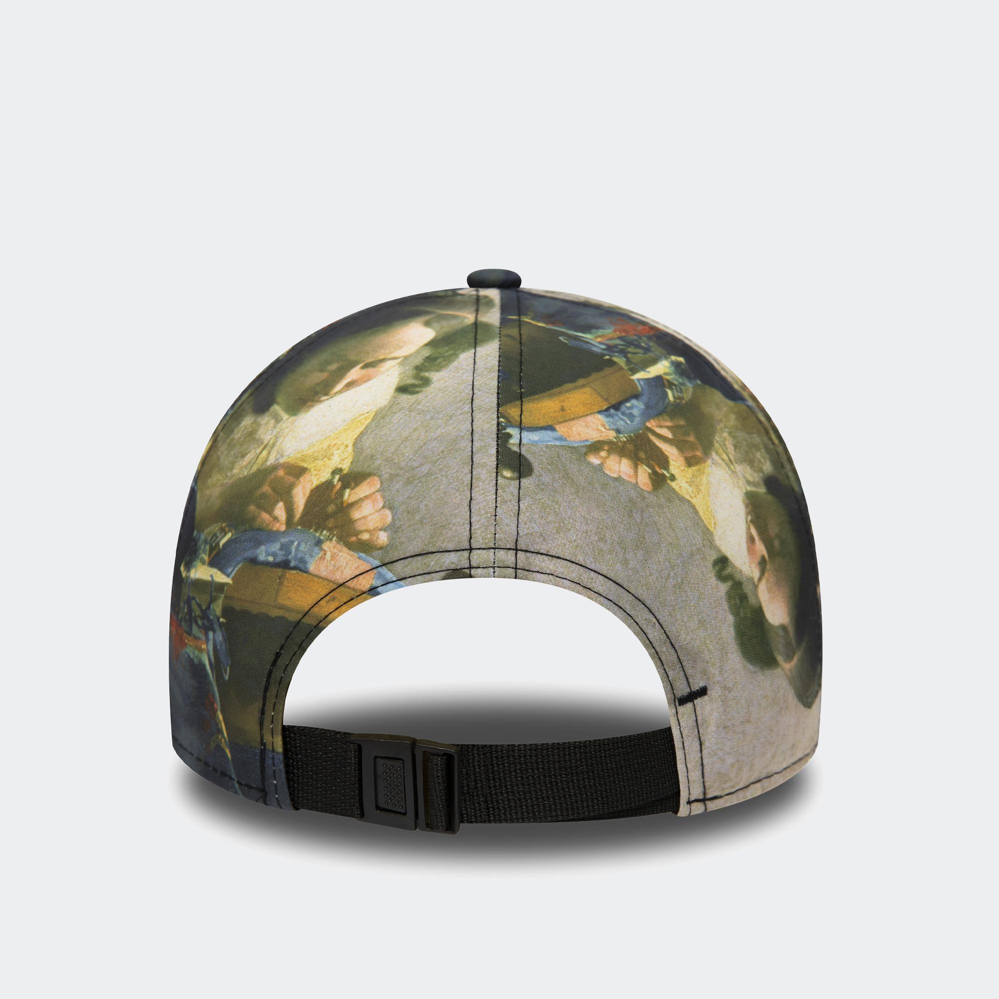 New Era Le Louvre All Over Print 9FORTY Adjustable Unisex Yeşil Şapka