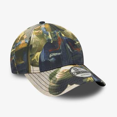  New Era Le Louvre All Over Print 9FORTY Adjustable Unisex Yeşil Şapka