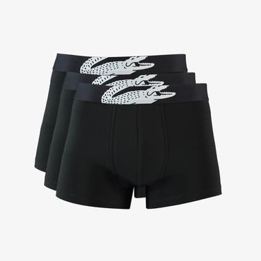  Erkek Baskılı 3'lü Siyah Boxer