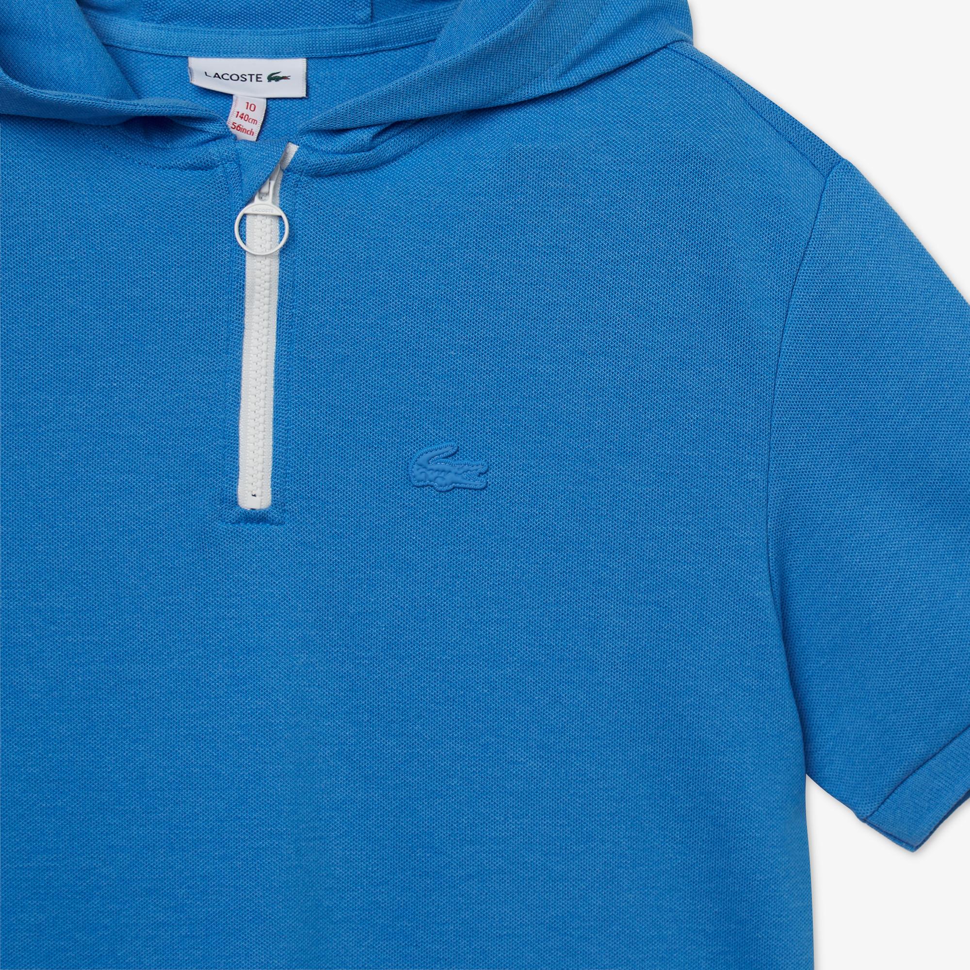 Lacoste Çocuk Kapüşonlu Mavi Polo