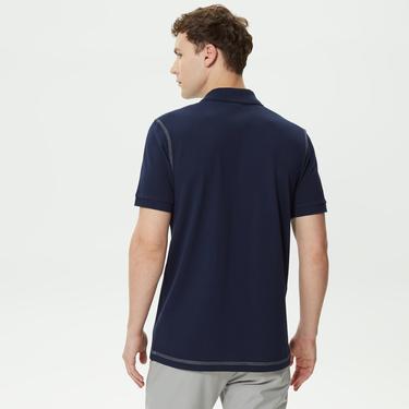  Erkek Regular Fit Baskılı Lacivert Polo