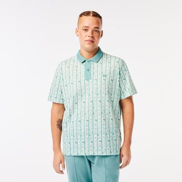  Active Erkek Regular Fit Baskılı Yeşil Polo