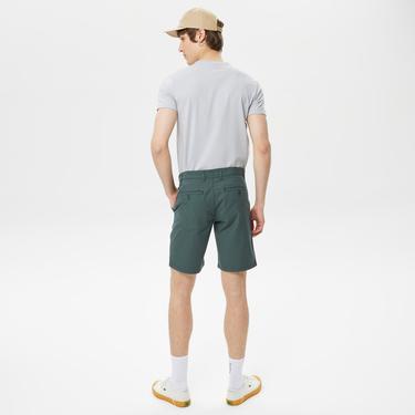  Erkek Slim Fit Haki Bermuda