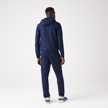  Lacoste Erkek Regular Fit Kapüşonlu Baskılı Lacivert Eşofman Takımı