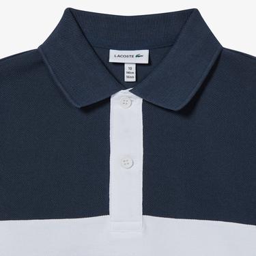  Lacoste Çocuk Renk Bloklu Lacivert Polo