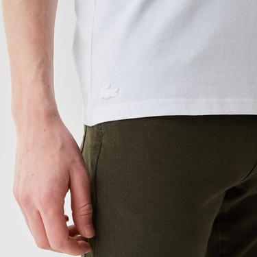  Erkek Regular Fit Bisiklet Yaka Baskılı Beyaz T-Shirt