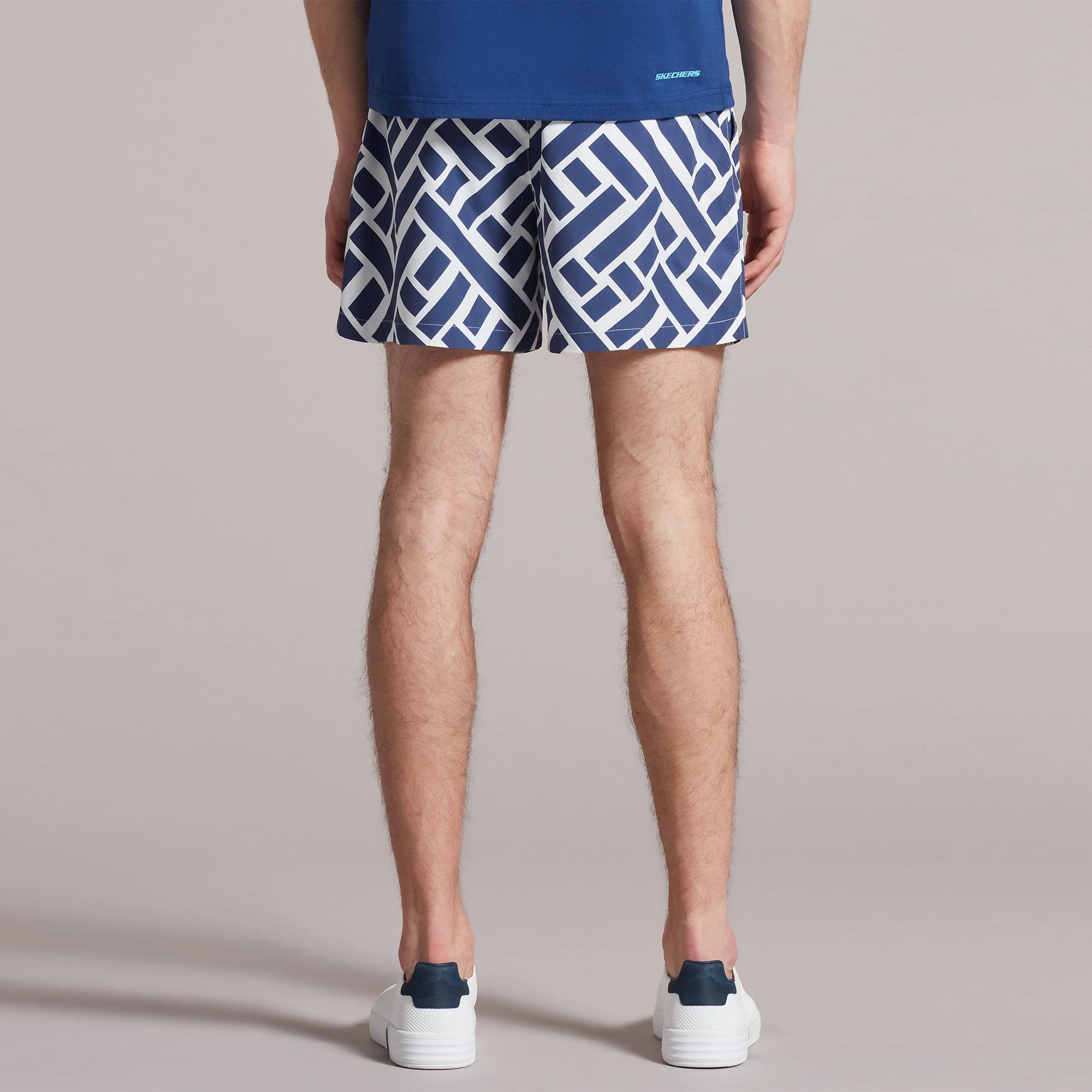 Skechers Swimwear Printed 5Inch Swim Erkek Lacivert Deniz Şortu