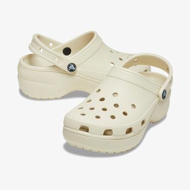  Crocs Classic Platform Kadın Bej Terlik