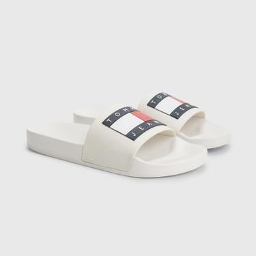  Tommy Jeans Pool Essential Erkek Beyaz Terlik