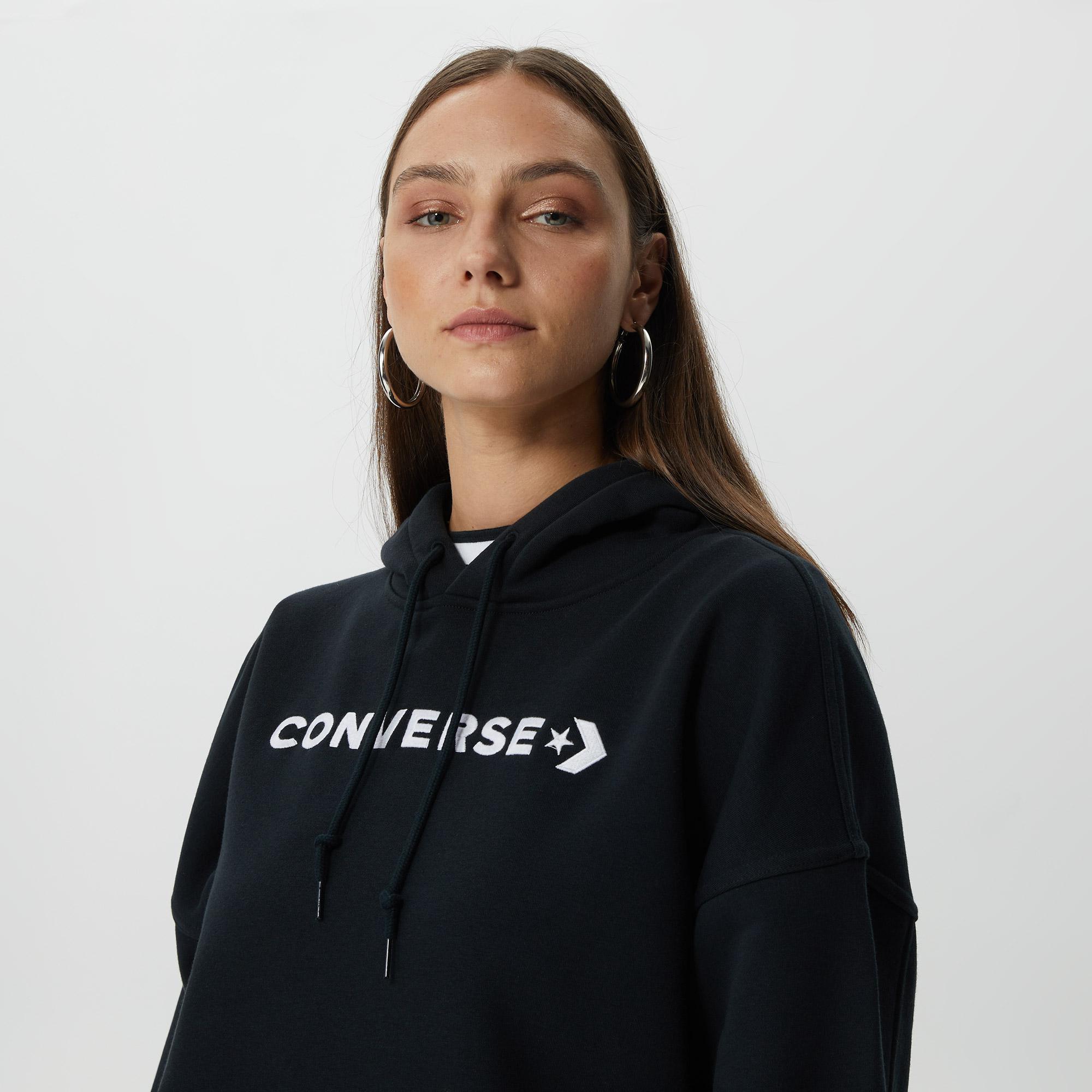 Converse Embroidered Wordmark Fleece Hoodie