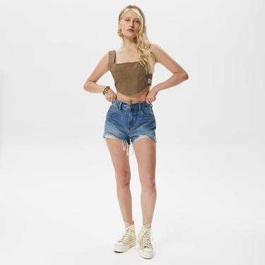  Guess Originals Kit Denim Kadın Mavi Şort