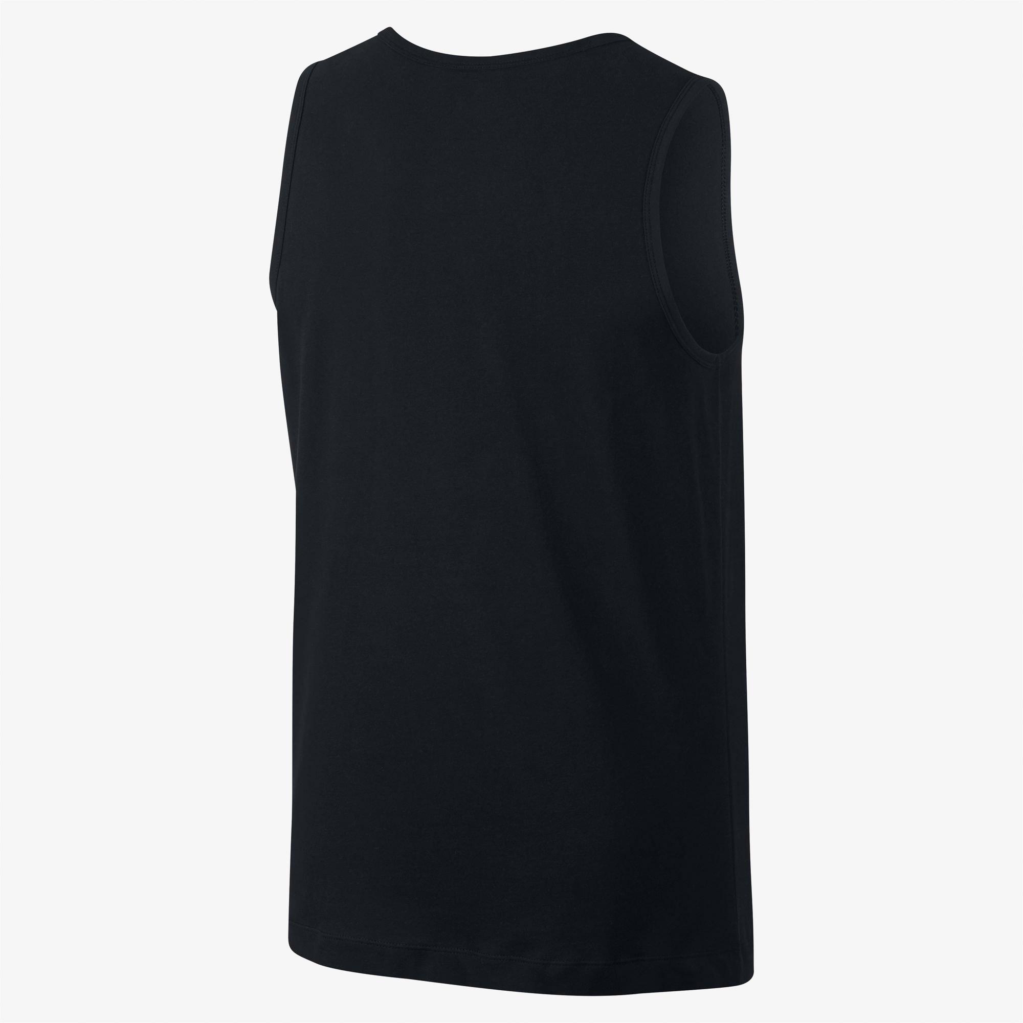 Nike Dri-Fit Tank Solid Erkek Siyah Kolsuz T-Shirt
