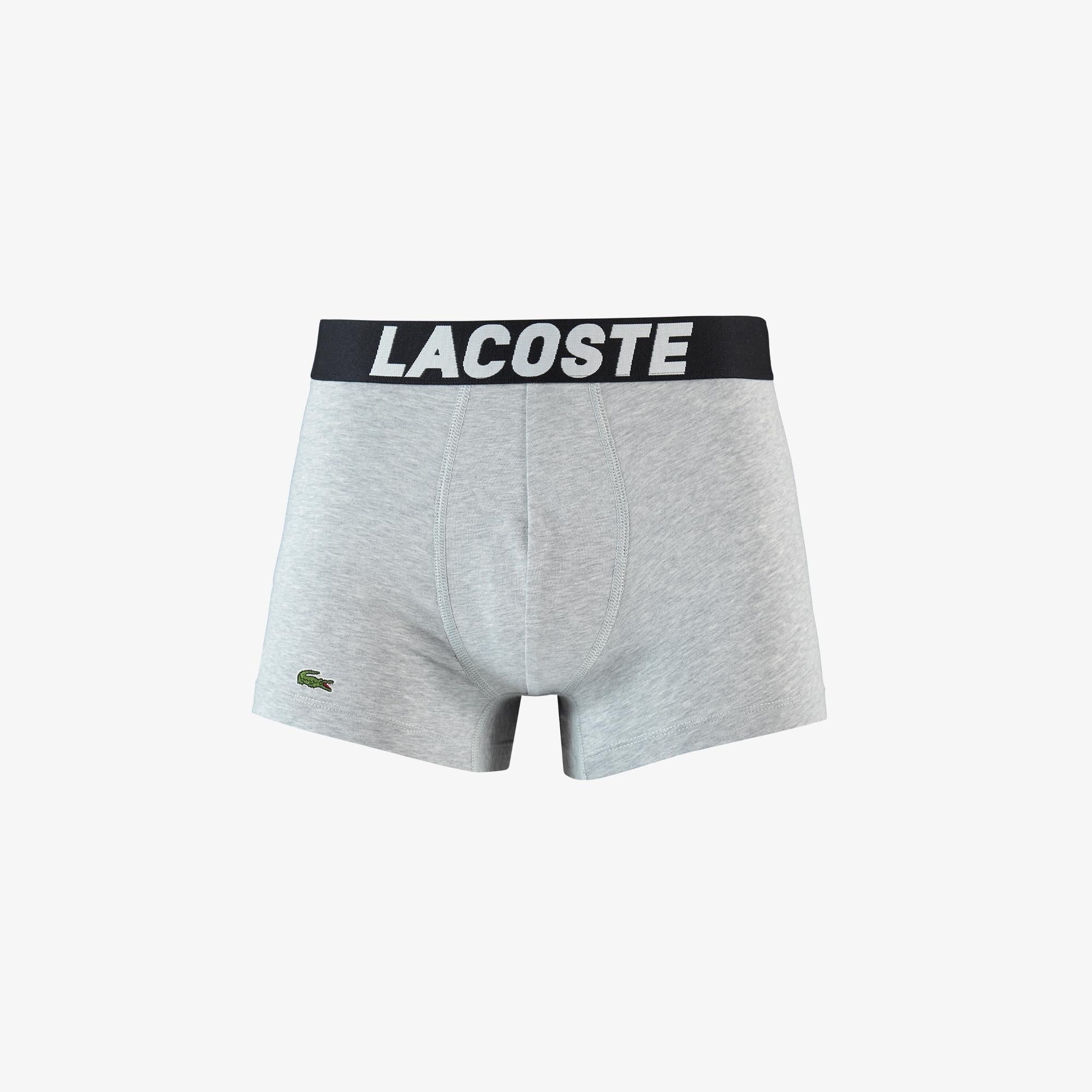 Lacoste Erkek Baskılı 3'lü Renkli Boxer