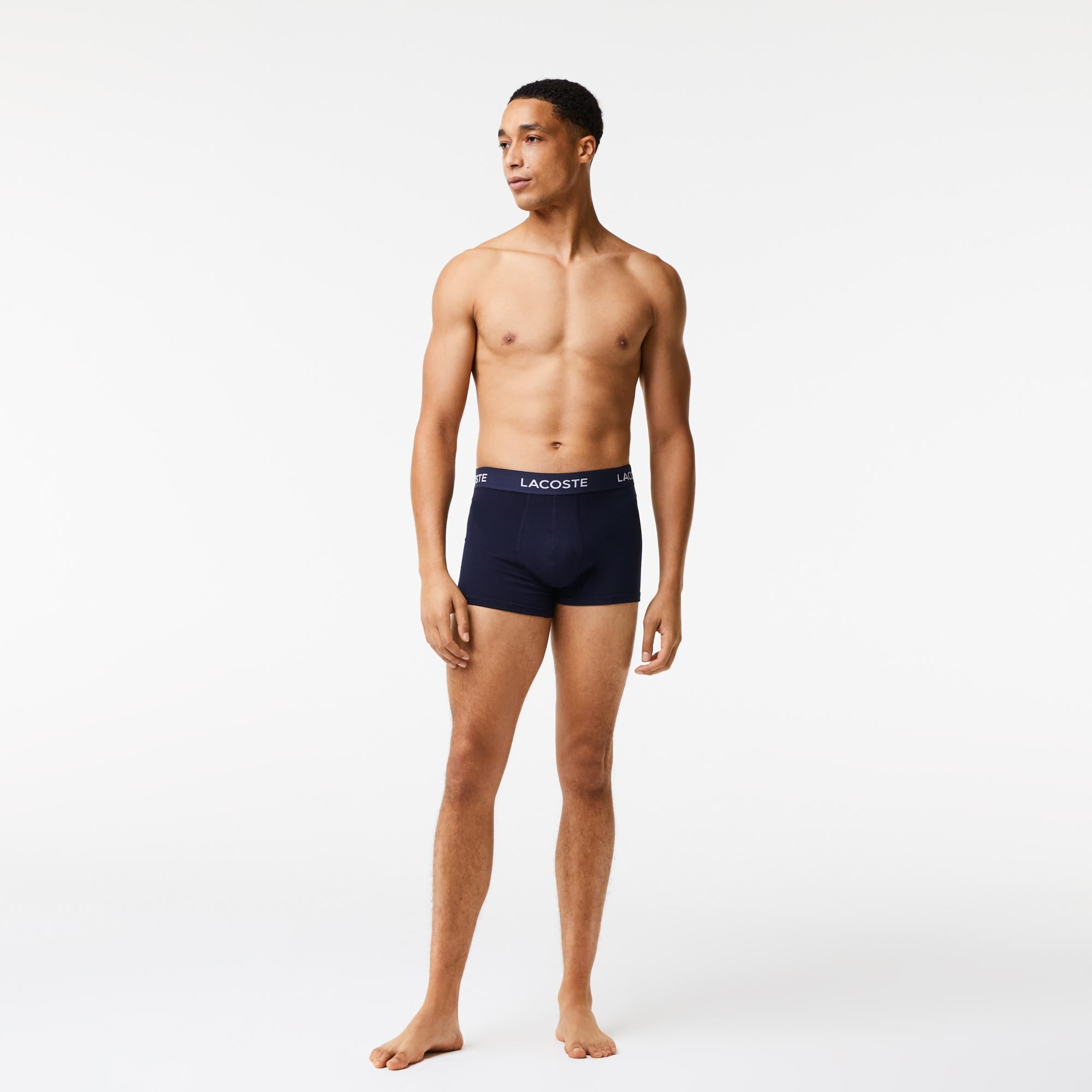 Lacoste Erkek 3'lü Lacivert Boxer