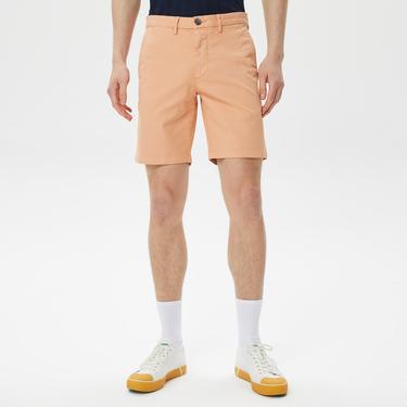  Erkek Slim Fit Turuncu Bermuda Şort