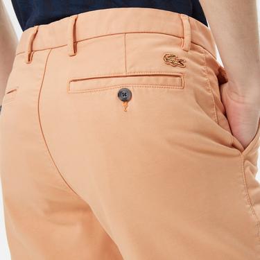  Erkek Slim Fit Turuncu Bermuda Şort