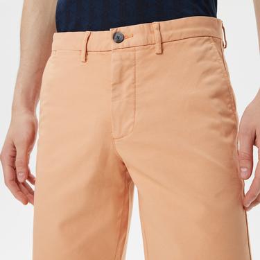  Erkek Slim Fit Turuncu Bermuda Şort