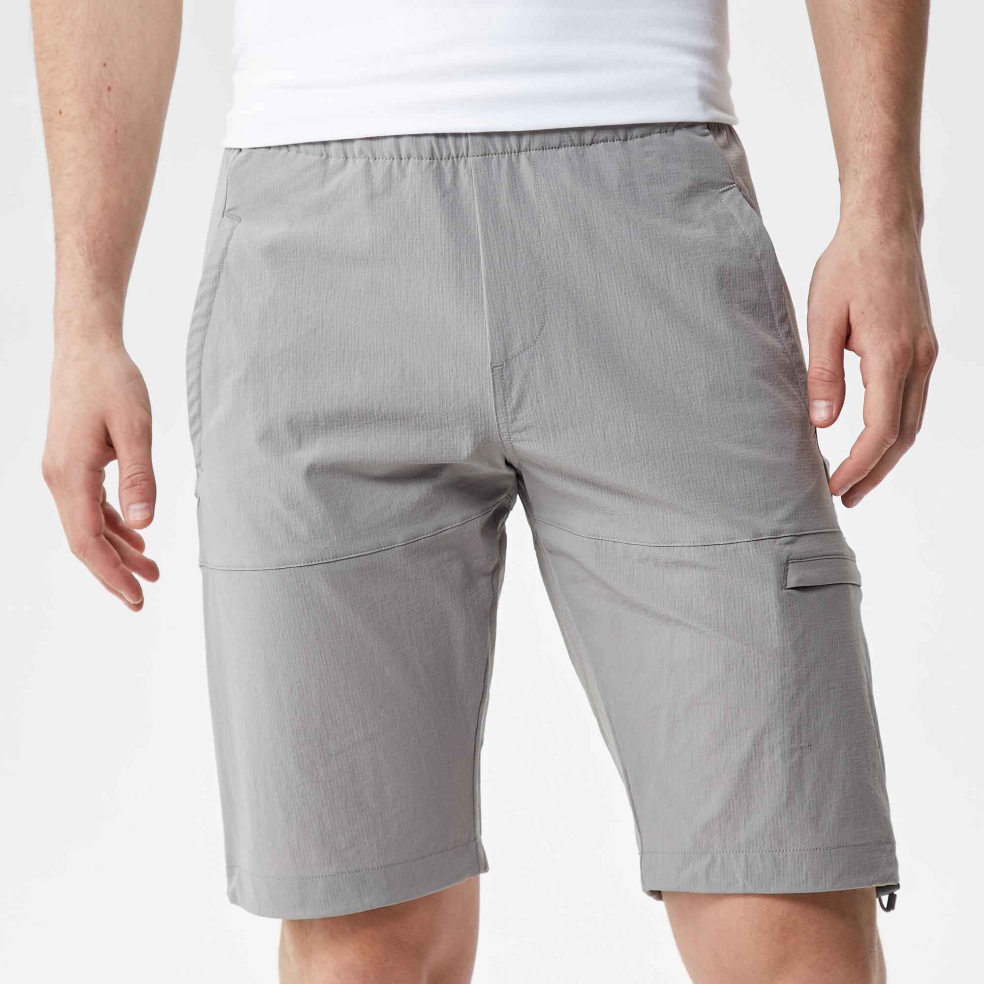 Erkek Slim Fit Gri Bermuda