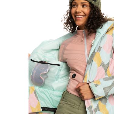  Roxy Kadın Snowboard Ceketi Jet Ski Yeşil