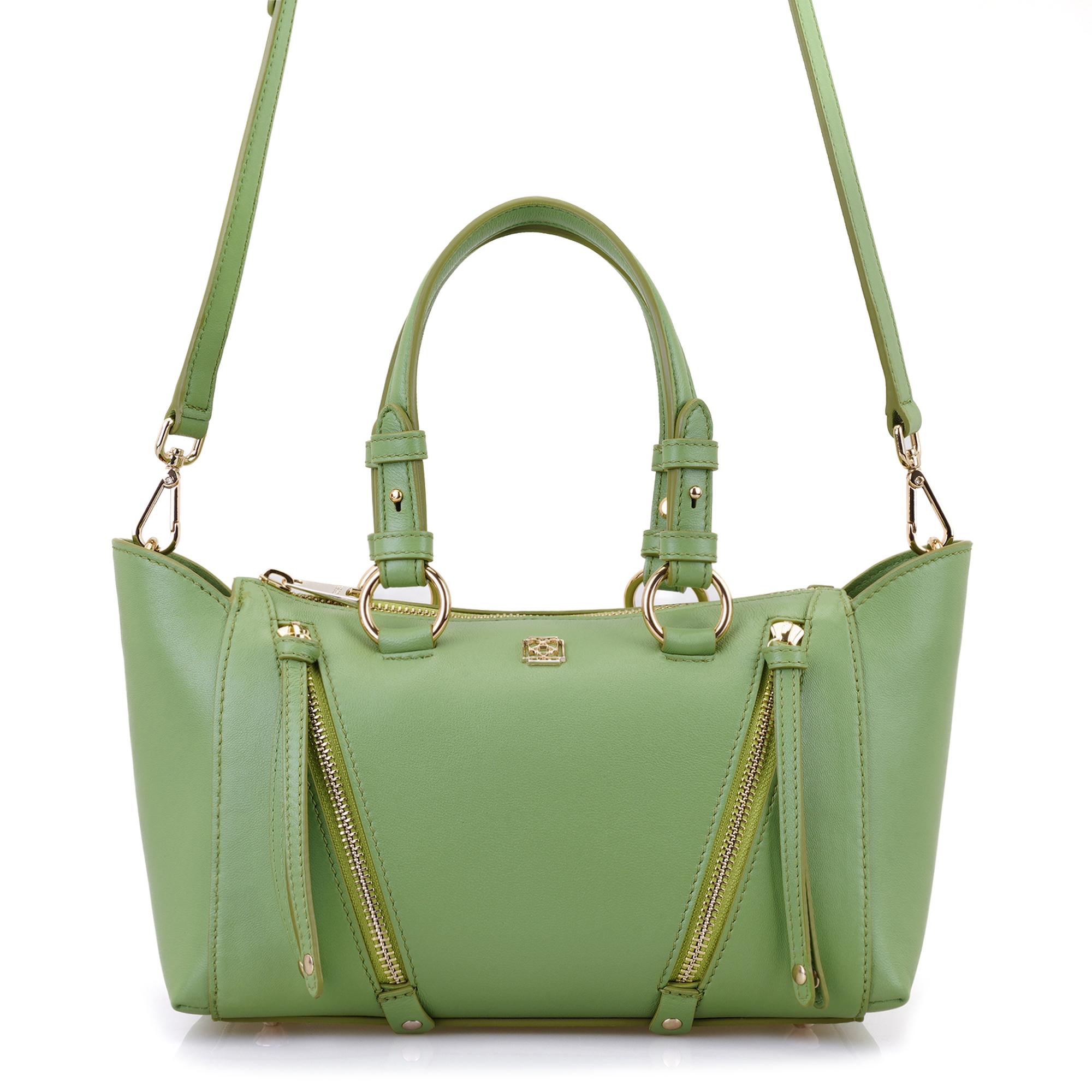 Garten Yeşil Kadın Deri El Çantası