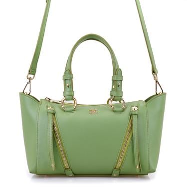  Garten Yeşil Kadın Deri El Çantası