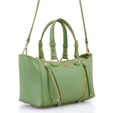  Garten Yeşil Kadın Deri El Çantası