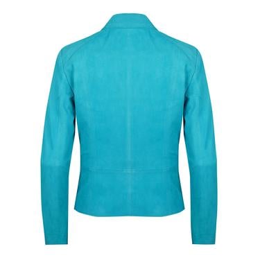  Juliette Turkuaz Kadın Süet Deri Ceket