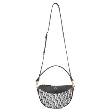  Aciano Siyah Kadın Monogram Omuz Çantası