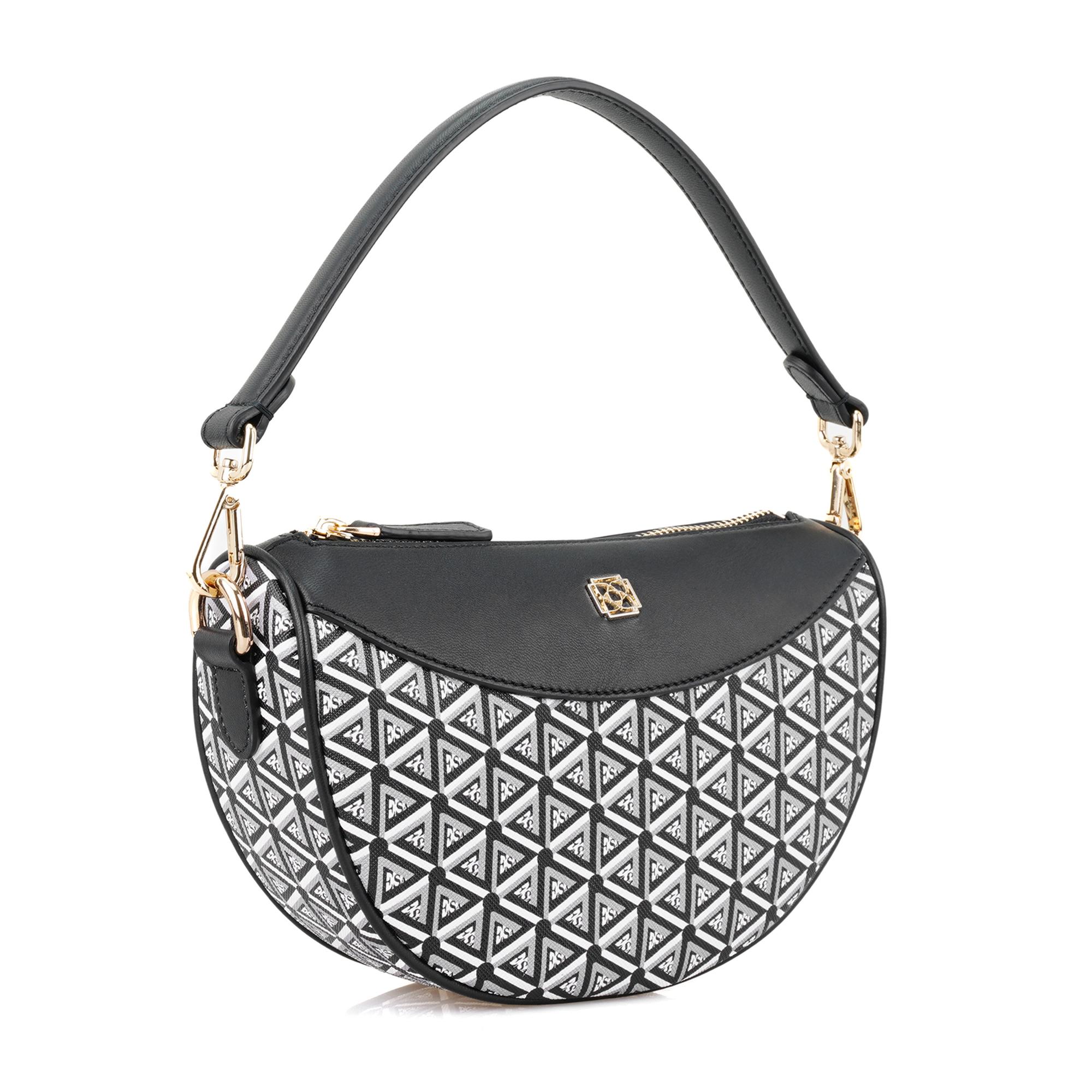 Aciano Siyah Kadın Monogram Omuz Çantası