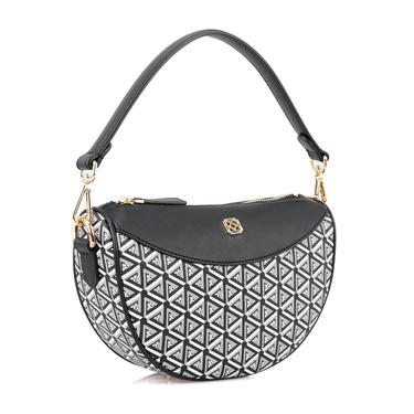  Aciano Siyah Kadın Monogram Omuz Çantası