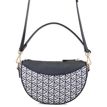  Aciano Siyah Kadın Monogram Omuz Çantası