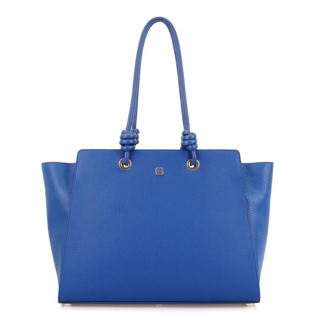  Aster Lacivert Kadın Deri Alışveriş Çantası