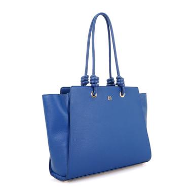  Aster Lacivert Kadın Deri Alışveriş Çantası