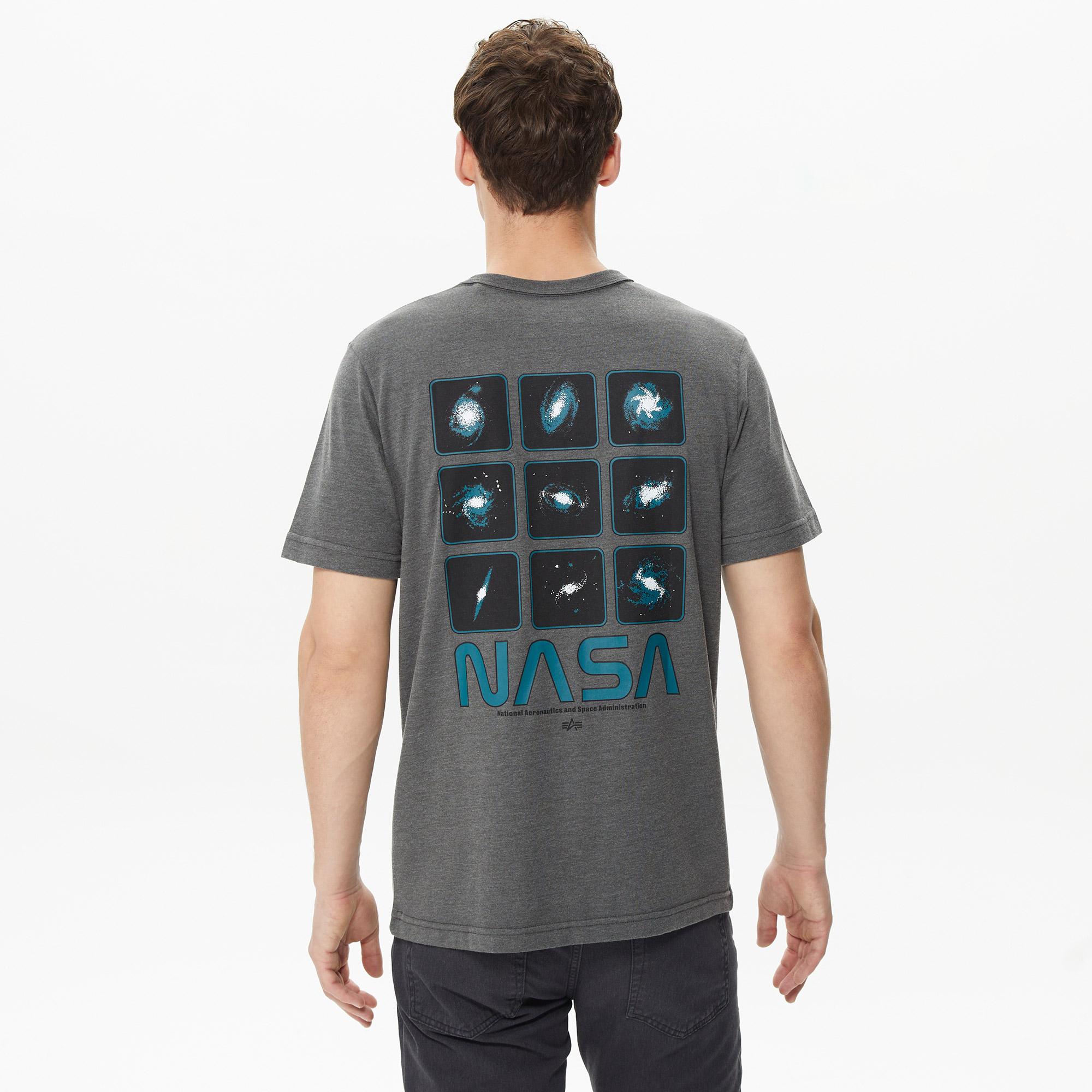Alpha Industries Nasa Erkek Gri T-Shirt