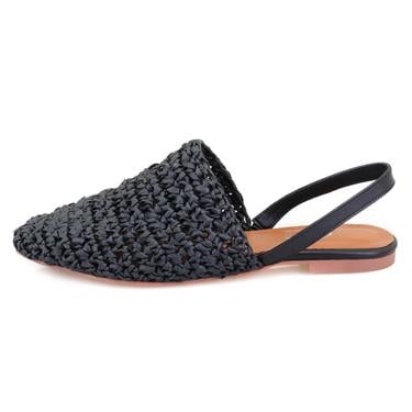  Kadın Siyah Örgülü Terlik