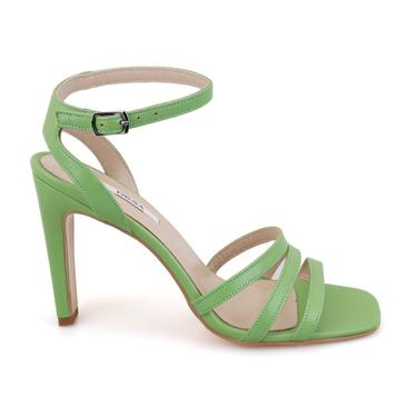  Kadın Yeşil Deri Abiye Sandalet