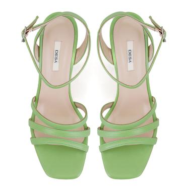  Kadın Yeşil Deri Abiye Sandalet