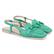 Kadın Yeşil Toka Aksesuarlı Deri Loafer