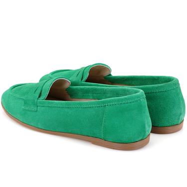  Kadın Yeşil Günlük Süet Deri Ayakkabı