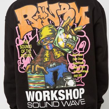  Market Soundwave Erkek Siyah Hoodie