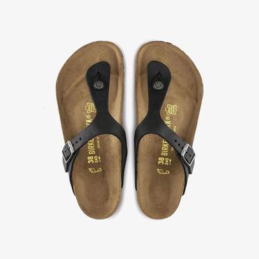  Birkenstock Gizeh Oiled Leather Unisex Siyah Terlik